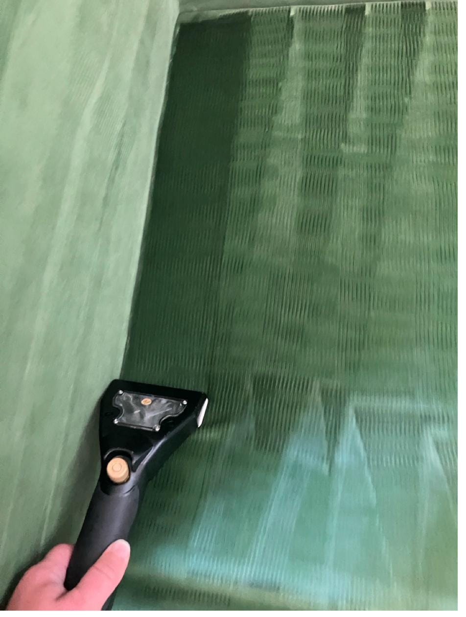 Patterned area rug after cleaning